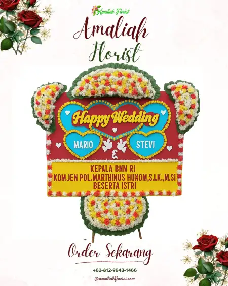 Papan Bunga Pernikahan Mujur